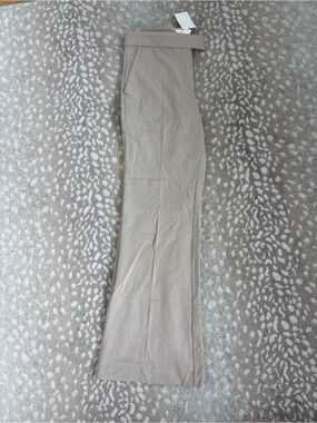 H&M Beige High-Waist Wide-Leg Pants